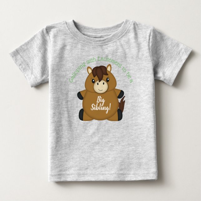 Horse Baby Shower Baby T-Shirt (Front)