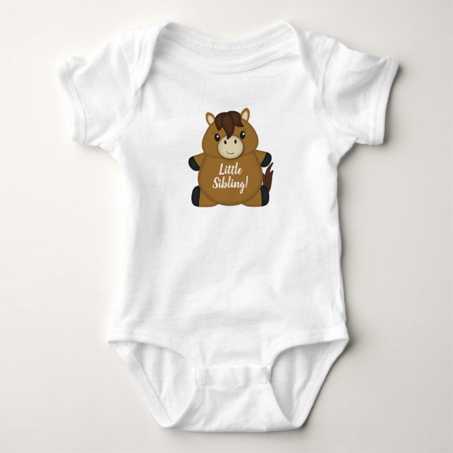 Horse Baby Shower Green Bodysuit (Front)