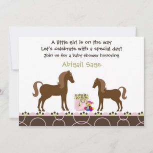 Horse Baby Shower Invitation for Girls