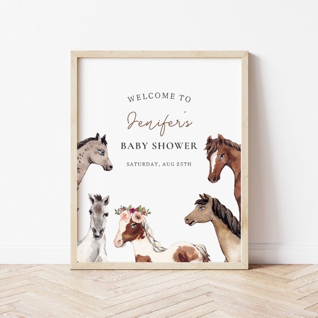Horse Baby Shower Welcome Poster (Creator Uploaded)