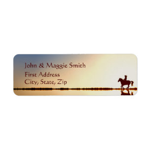 Horse Back Riding Farm Animal  Return Address Label