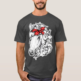 Horse BandanaFor Horseback RidingHorse Lover gift T-Shirt