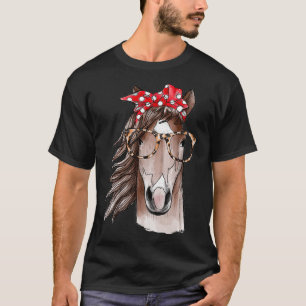 horse bandanna and glasses T-Shirt