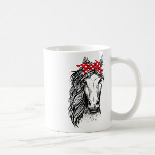 Horse Bandanna Cute For Horse Lover Horseback Ridi Coffee Mug