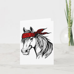 Horse Bandanna For Horseback Riding Horse Lover Mo Card