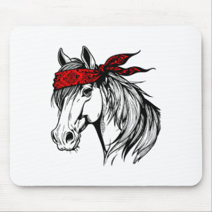 Horse Bandanna For Horseback Riding Horse Lover Mo Mouse Pad