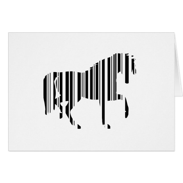 HORSE BAR CODE Zebra Barcode Pattern Design (Front Horizontal)