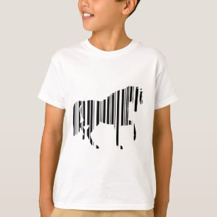 HORSE BAR CODE Zebra Barcode Pattern Design T-Shirt