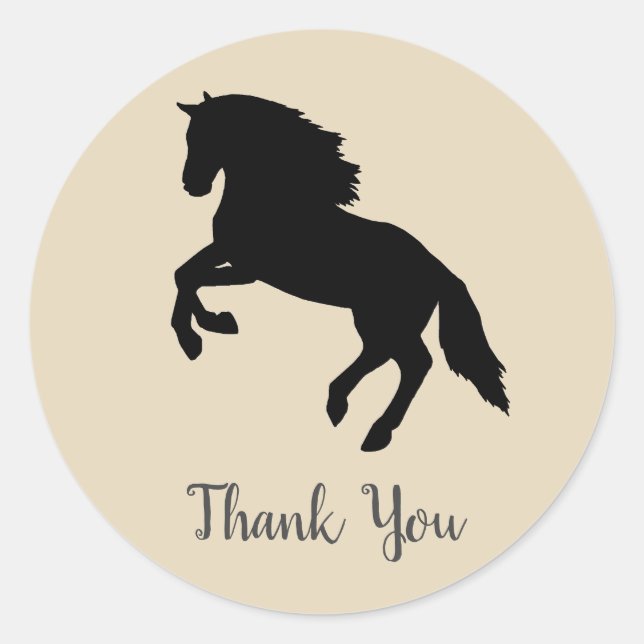 Horse Barnyard Farm Party Thank You Stickers (Front)