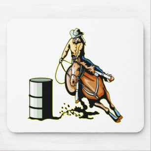 Horse Barrel Racing Mouse Pad