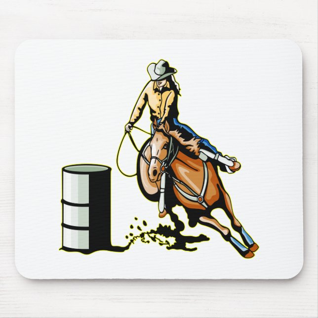 Horse Barrel Racing Mouse Pad (Front)