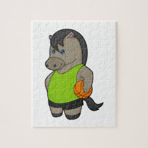 Horse Basketball player Basketball Jigsaw Puzzle