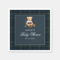 Horse Bear Navy Blue Baby Shower