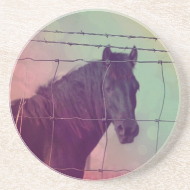 Horse Behind the Fence Coaster (Front)