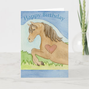 Horse birthday card