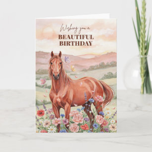 Horse Birthday Card for Women