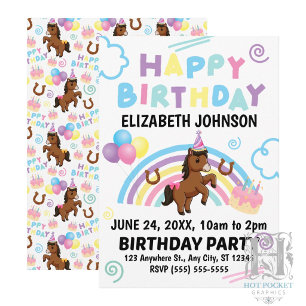 Horse Birthday Invitation