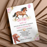 Horse Birthday Invitation Cowgirl<br><div class="desc">Our horse birthday invitation is the perfect way to invite friends and family to your party. The design features cowgirl theme, with plenty of space for all the important details such as the date, time, and location of the party. Perfect for any age, gender and theme of the party, it...</div>
