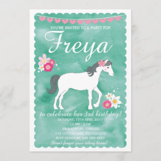 Horse Birthday Invitation, Pony Party Invitation