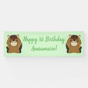 Horse Birthday Party Banner