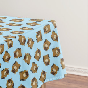 Horse Birthday Party Blue Tablecloth