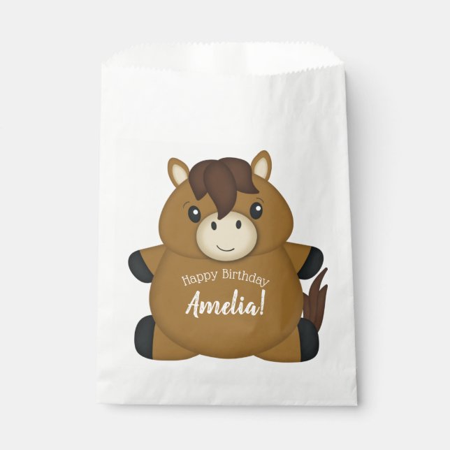 Horse Birthday Party  Favour Bag (Front)