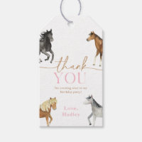 Horse Birthday Party Favour Tag