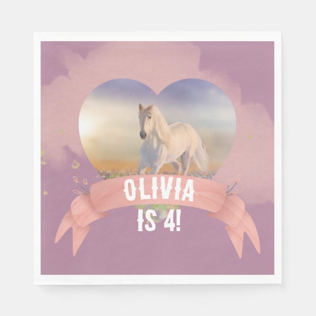 Horse Birthday Party Napkin (Front)