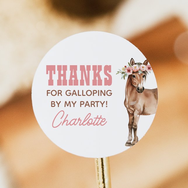 Horse Birthday Pony Party Stickers (Creator Uploaded)