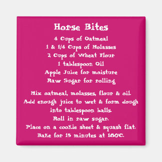 Horse Bites Recipe Magnet color