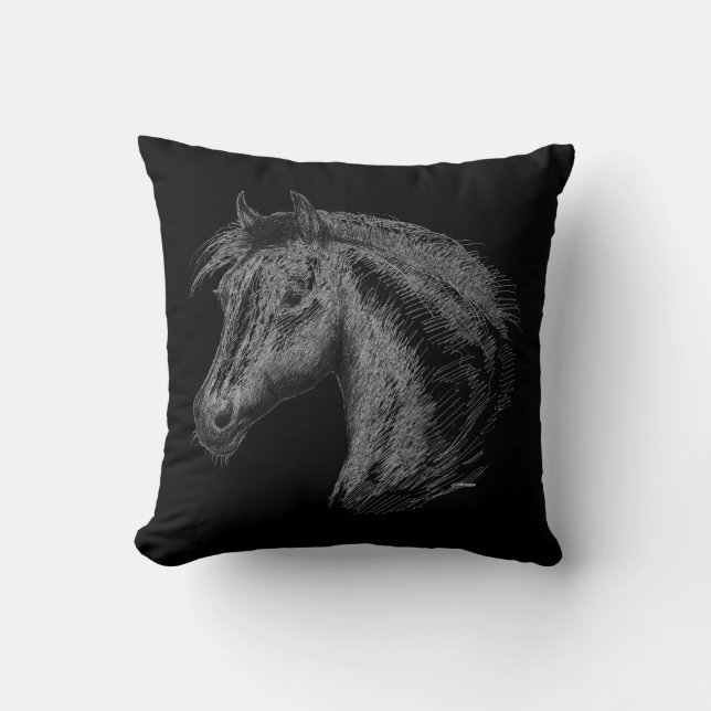 Horse:  Black Cushion (Front)
