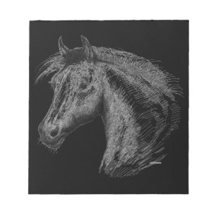 Horse:  Black Notepad
