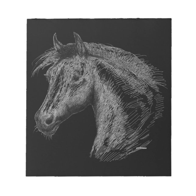 Horse:  Black Notepad (Front)