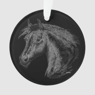 Horse:  Black Ornament