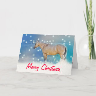 Horse (blue) ~ Christmas Card