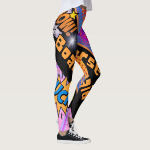 horse board comic design leggings
