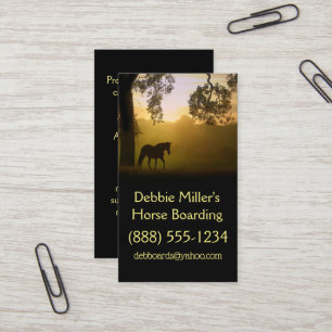 Horse Boarding Staples Business Card