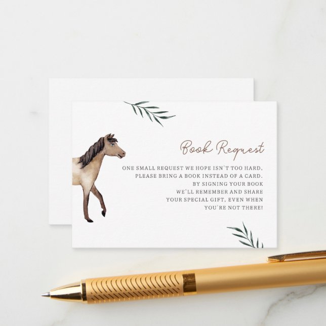 Horse Books for Baby Enclosure Card (Front/Back In Situ)