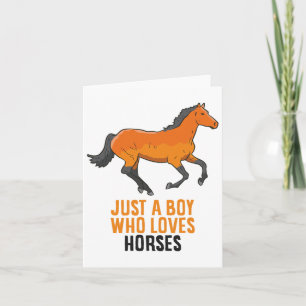 Horse Boy Just A Boy Who Loves Horses Horseback Ri Card