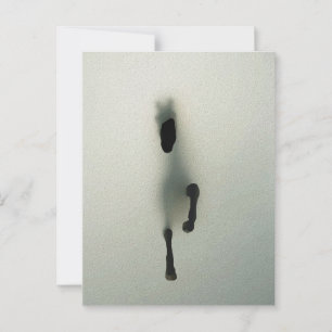 Horse Breaking Through Fog - Abstract Art Postcard