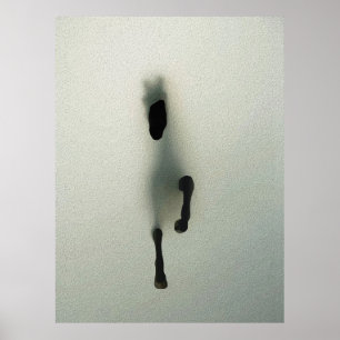 Horse Breaking Through Fog - Abstract Art Poster