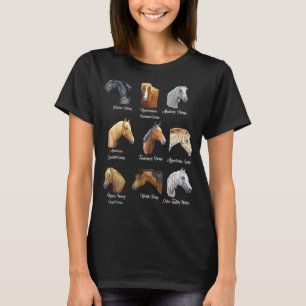 Horse Breeds Equestrian horseback riding for girls T-Shirt