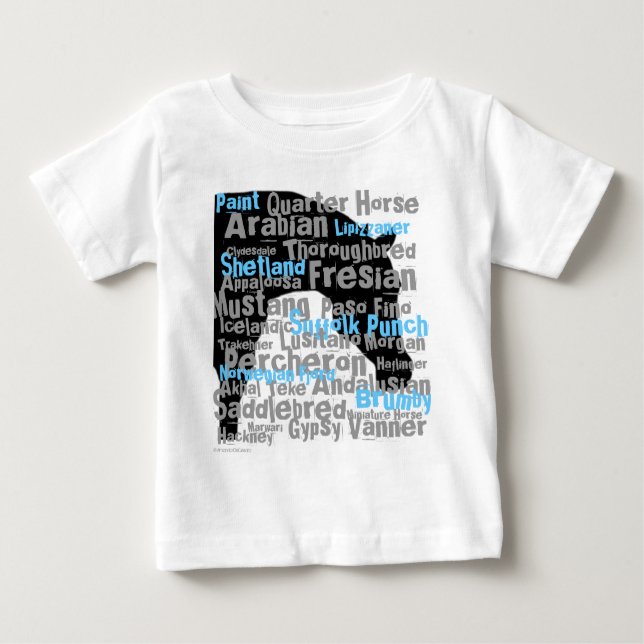 "Horse Breeds" Infant T Baby T-Shirt (Front)