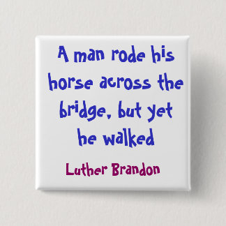 Horse Bridge 15 Cm Square Badge