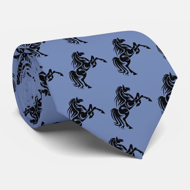 Horse Broncos Mustangs Mascot On Any Colour Tie (Rolled)