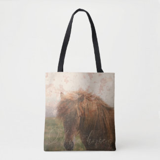 Horse Brown Colt Beautiful Rustic Stallion Vintage Tote Bag