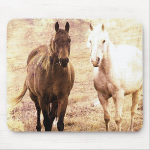Horse Buddies Sepia Mouse Pad