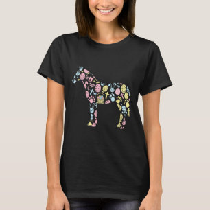 Horse Bunny Easter Egg Easter Day Womens Mens Kids T-Shirt