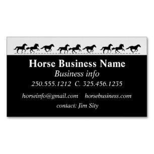 Horse Business Boarding Stables Riding Lessons Bu Magnetic Business Card