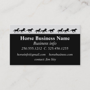 Horse Business Boarding Stables Riding Lessons Business Card
